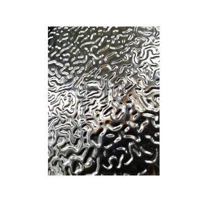 304 316L Water Ripple Tấm thép không gỉ Tấm hợp kim trang trí màu vàng hồng