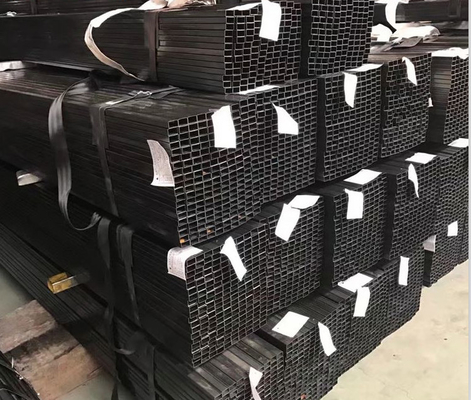 ERW Chiều dài ống kim loại hình vuông màu đen Ống vuông mạ kẽm 8,2m