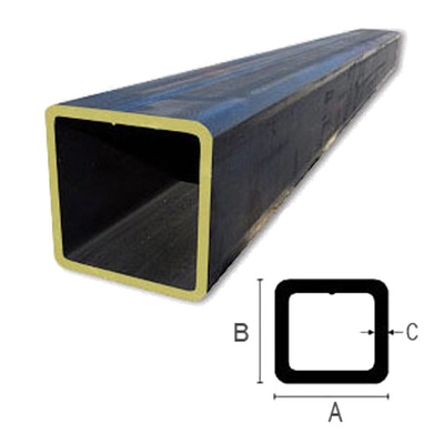 Q235 Ống vuông tráng bột màu đen Astm Ống thép hình chữ nhật liền mạch 12ft