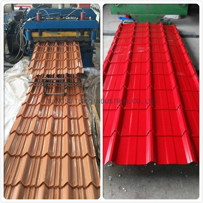 Màu xanh lá cây S220GD Tráng màu Gi Tấm lợp 8ft Tấm lợp 8ft